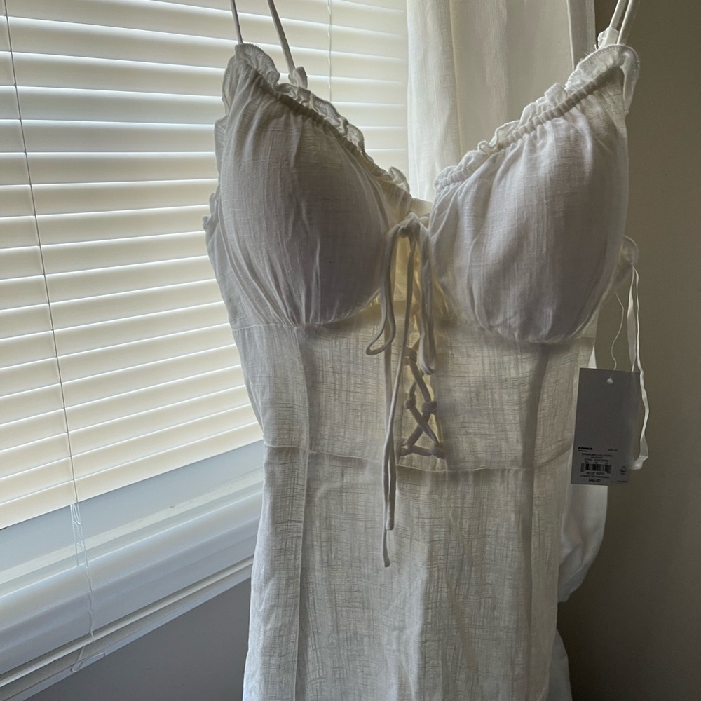 White Corset Top Mini Dress